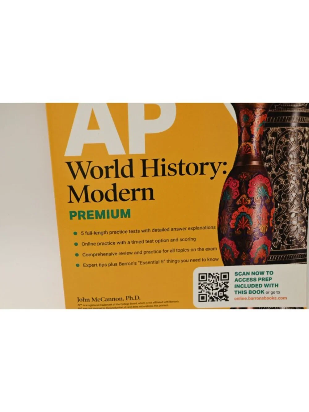 Barron's AP World History Modern 2026 Premium Test Prep Study Guide Book Review